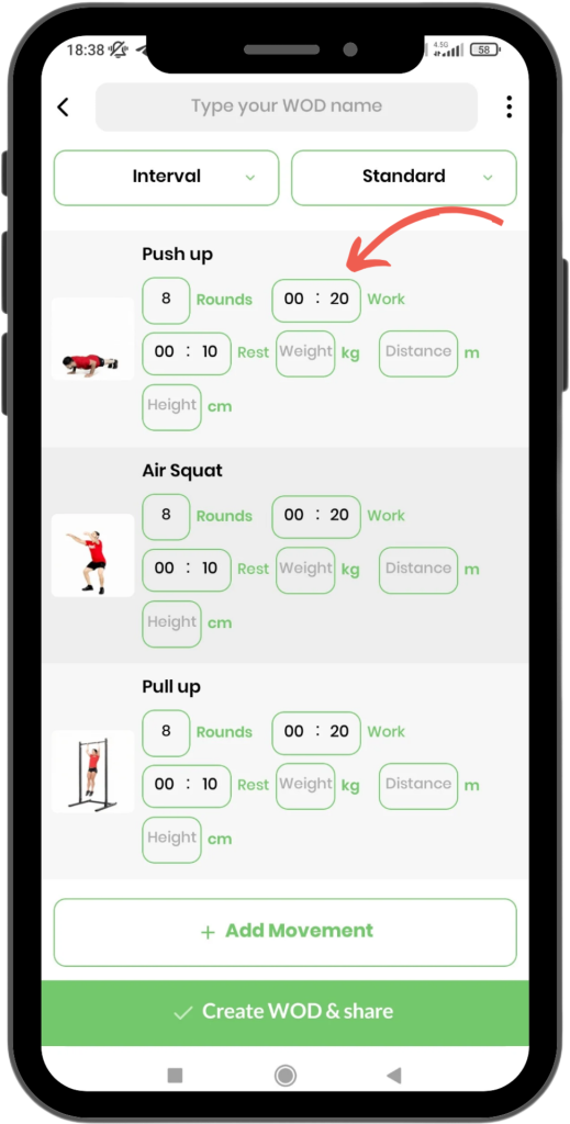 Create Interval WOD-Standard Create Interval WOD-Standard