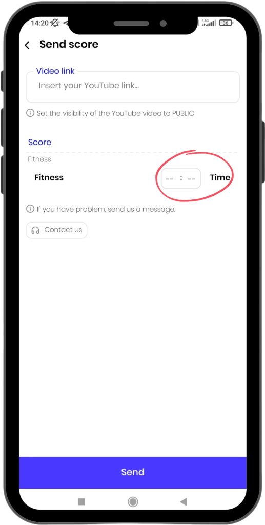 Fitness - Send Score Interval - Send Score