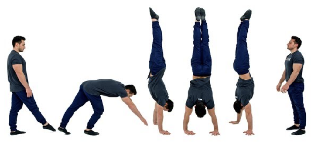 Free-standing Handstand 180° Pirouette Free-standing Handstand 180° Pirouette